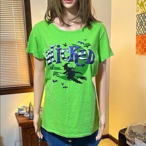 Green Wicked Graphic Halloween T-Shirt